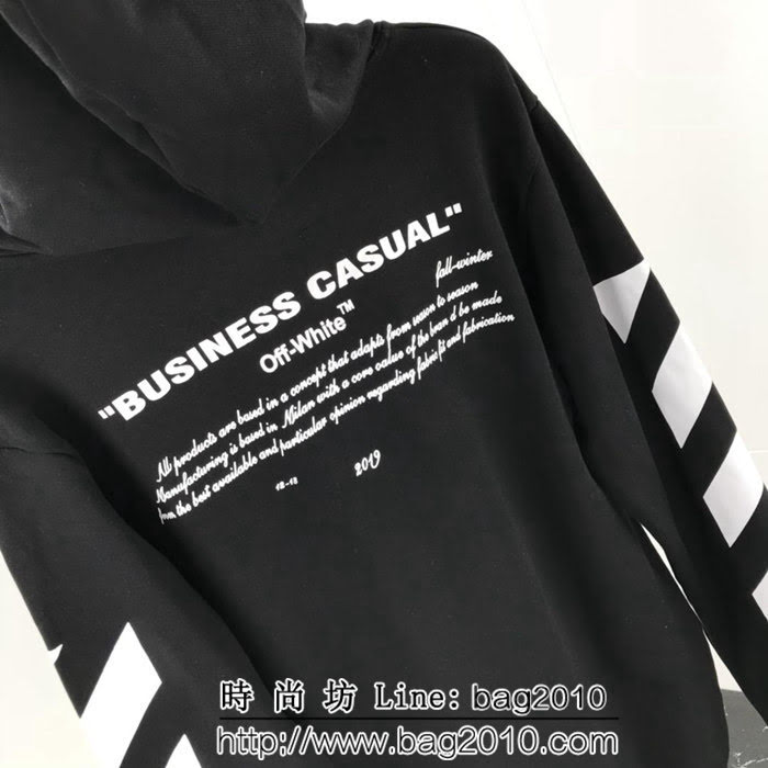 OFF-white18ss秋冬新款 貝爾尼尼人像印花 純棉衛衣 情侶款 ydi1264